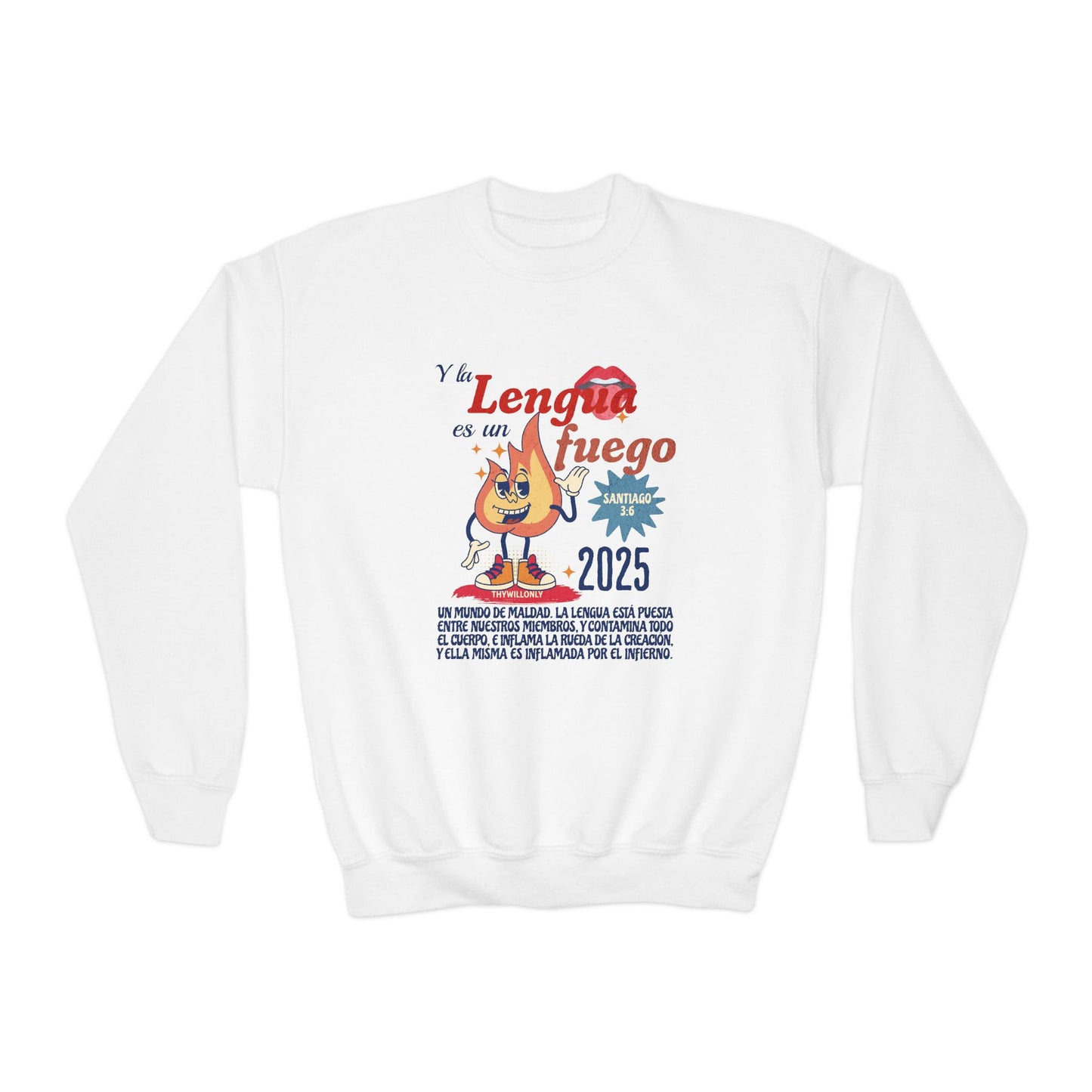 Santiago 3:6 - Sudadera Jovenes: La Lengua es un Fuego