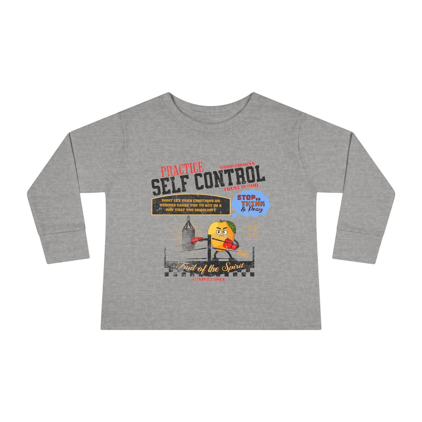 Galatians 5:23 Toddler LS Tee: Self-Control β Fruit of the Spirit