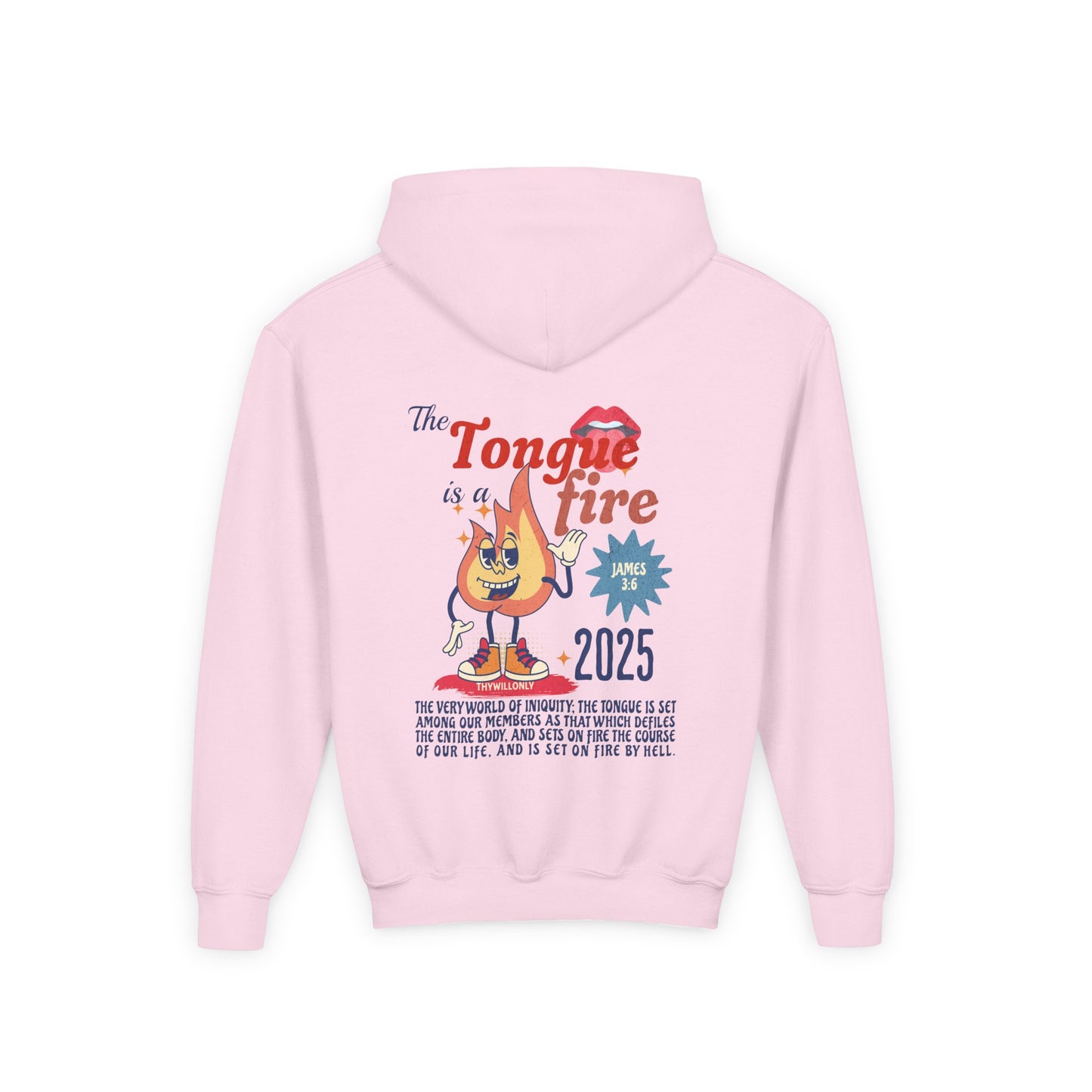 James 3:6 Kids Hoodie: The Tongue Is a Fire