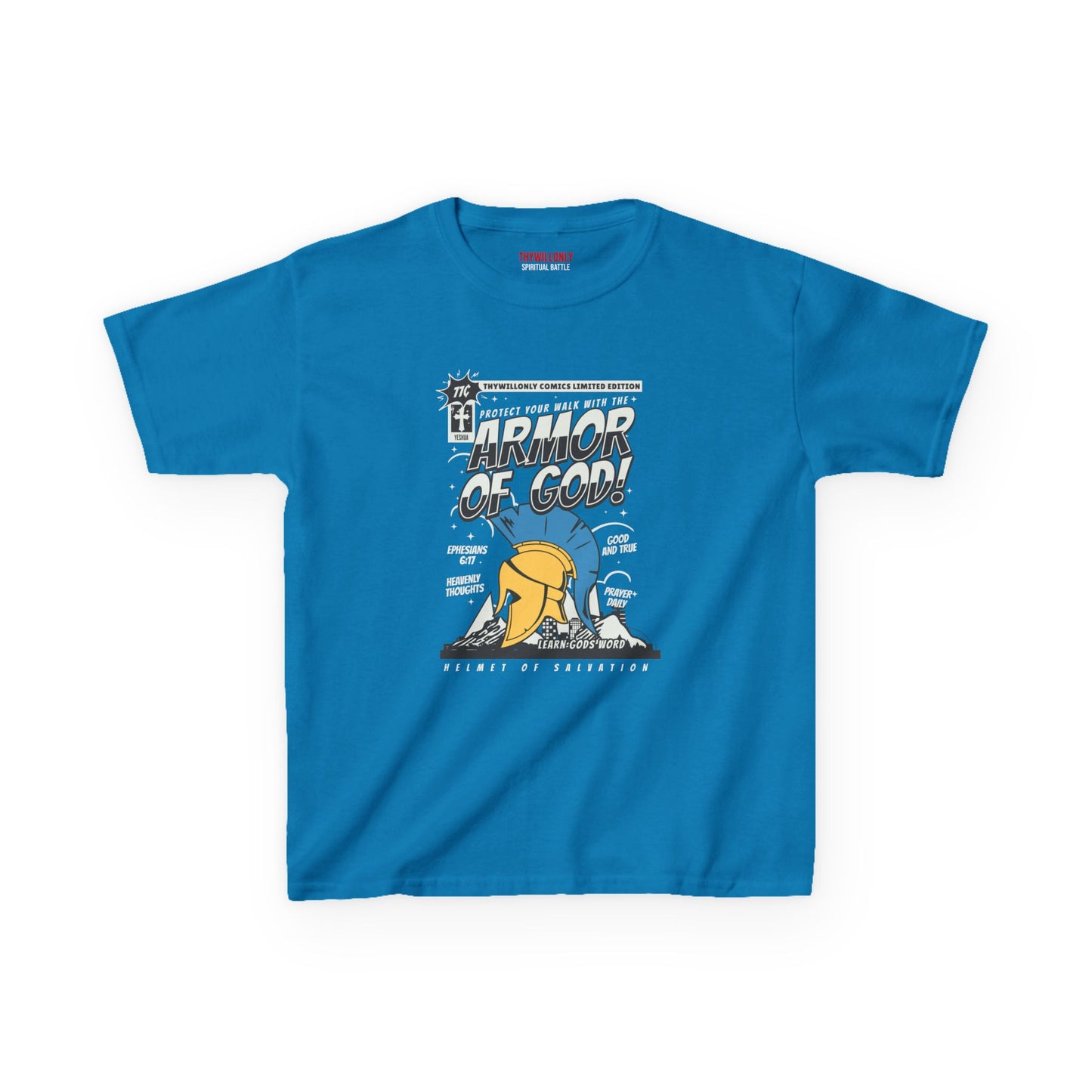 Ephesians 6:17 Youth T-Shirt: Helmet of Salvation – Armor of God