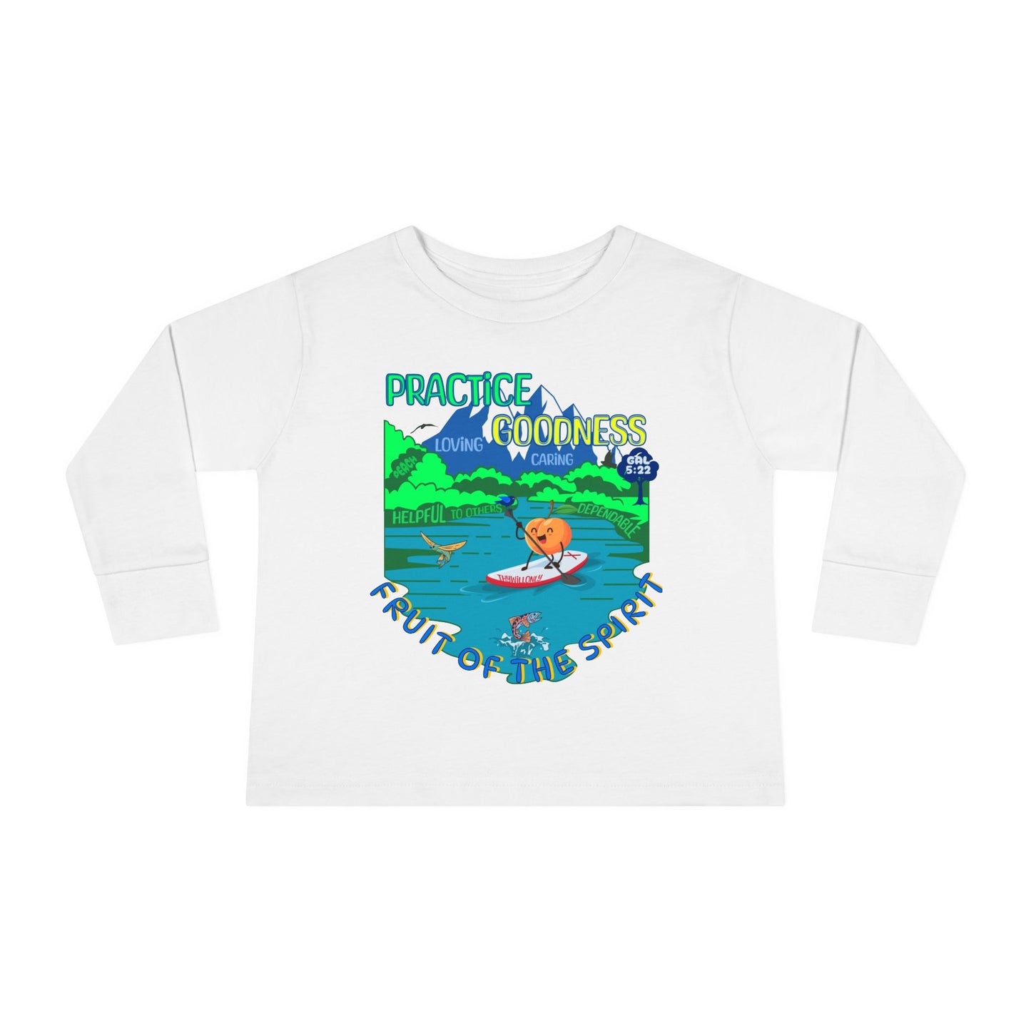 Galatians 5:22 Toddler LS Tee: Goodness β Fruit of the Spirit