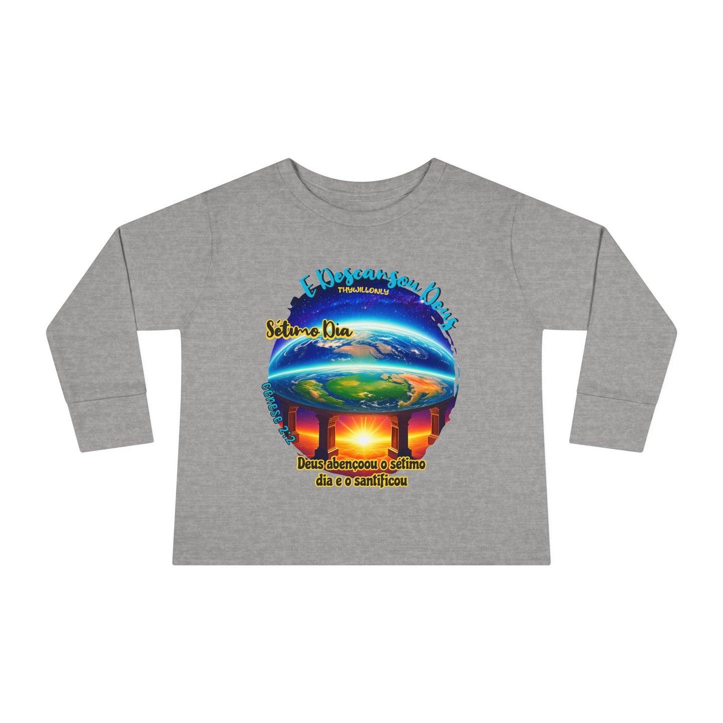 Camiseta Infantil de Manga Longa – Dia 7 da Criação: Deus Descansou