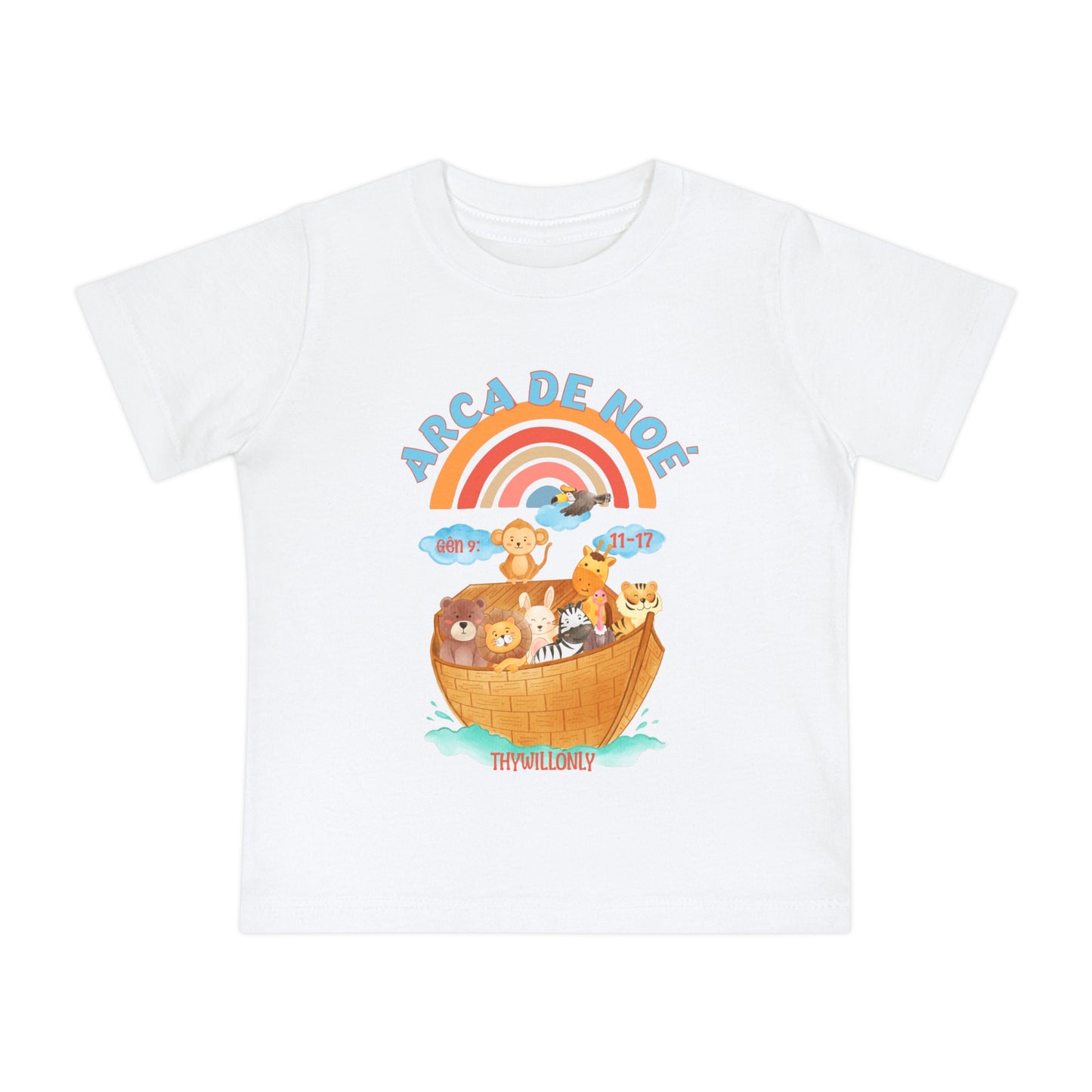 Gênesis 9:13 - Camiseta de Bebê Arca de Noé – A Aliança de Deus Lembrada