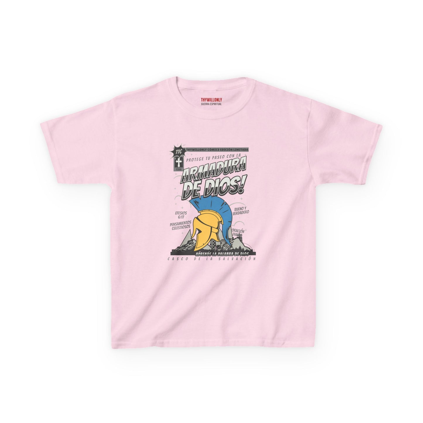 Efesios 6:17 - Camiseta Juvenil: Casco de la Salvación – Armadura de Dios