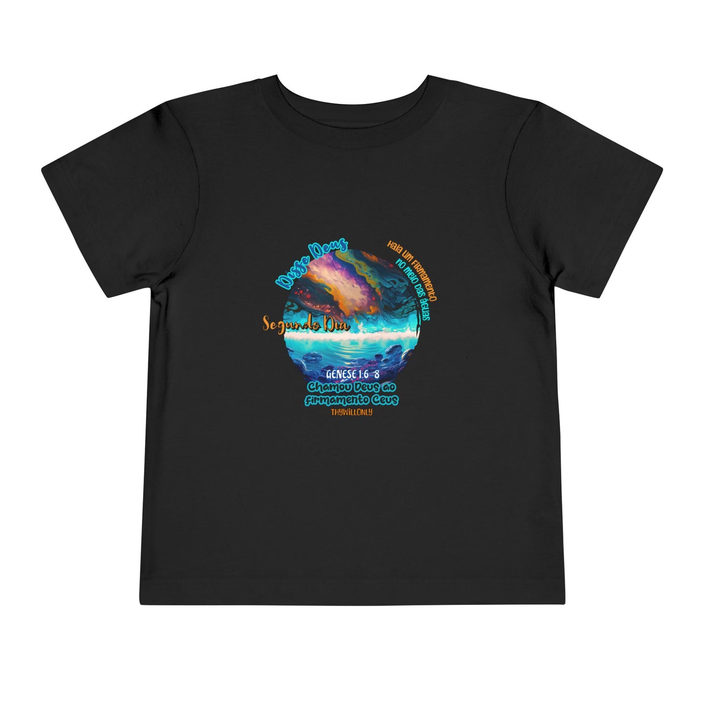 Camiseta Infantil – Dia 2 da Criação: Céu Acima, Águas Abaixo