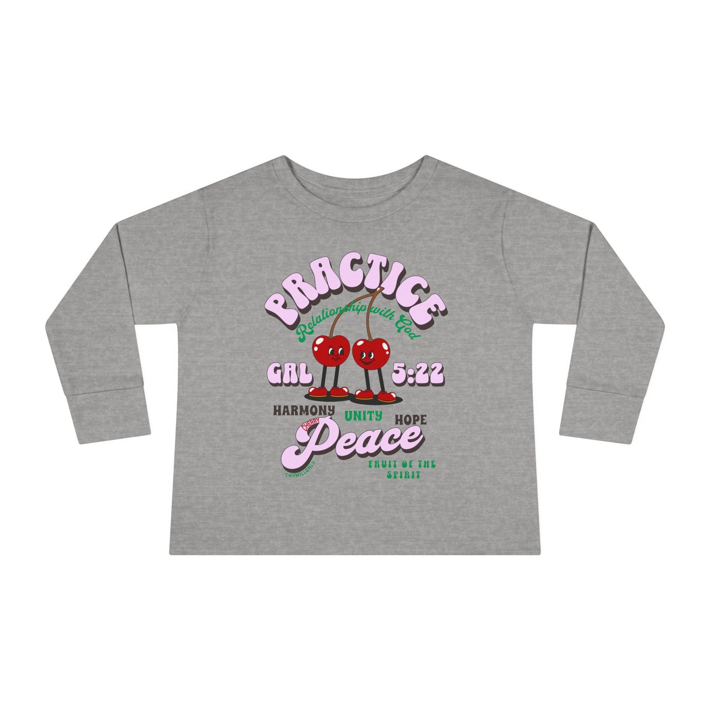 Galatians 5:22 Toddler LS Tee: Peace โ Fruit of the Spirit
