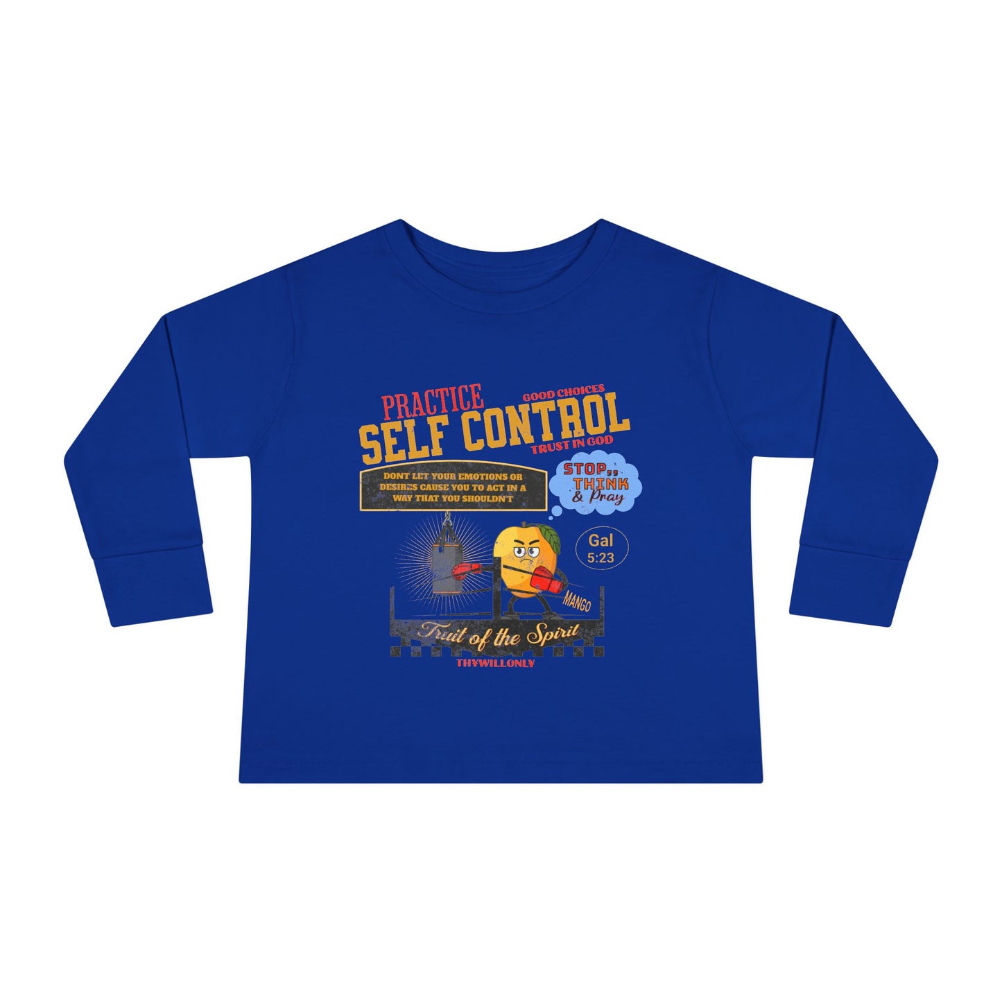 Galatians 5:23 Toddler LS Tee: Self-Control β Fruit of the Spirit