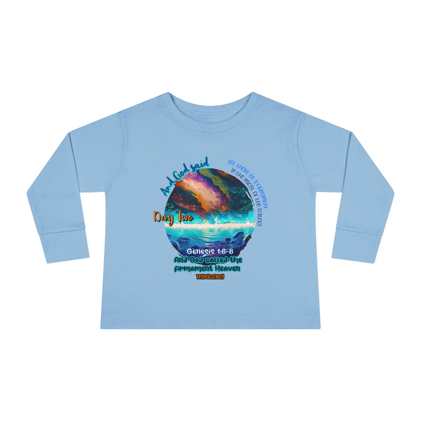 Creation Day 2 Toddler LS Tee: Sky Above, Waters Below