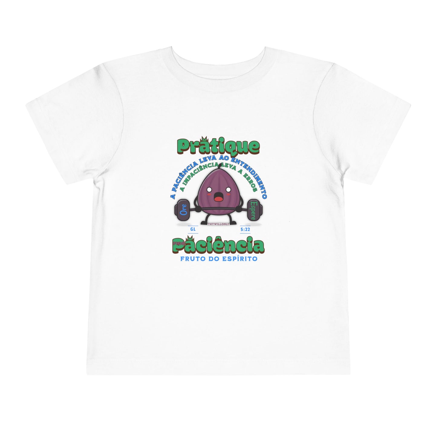 Camiseta Infantil Gálatas 5:22 – Paciência: Fruto do Espírito