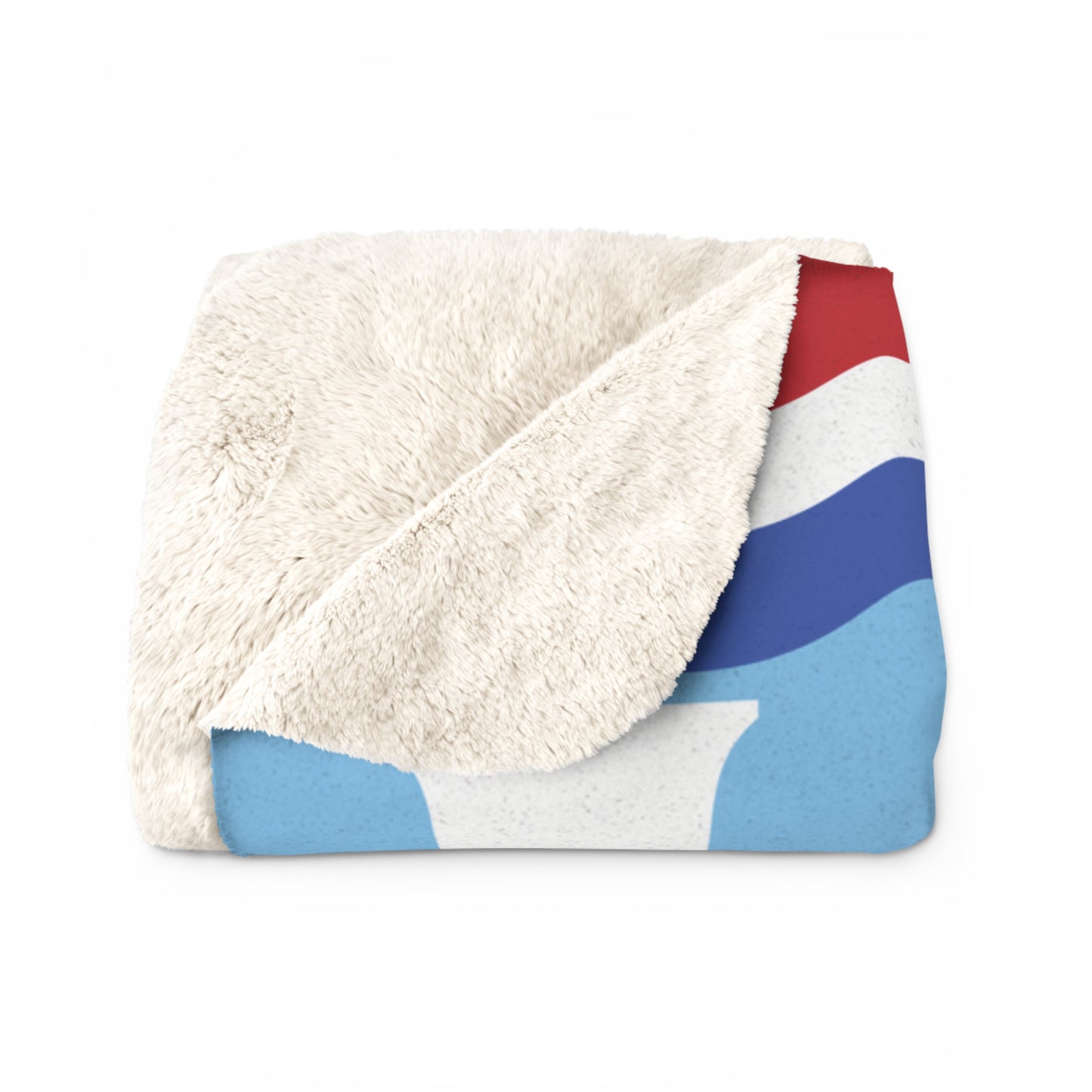 I Am a Gift from God" Sherpa Fleece Blanket - Red, White & Blue