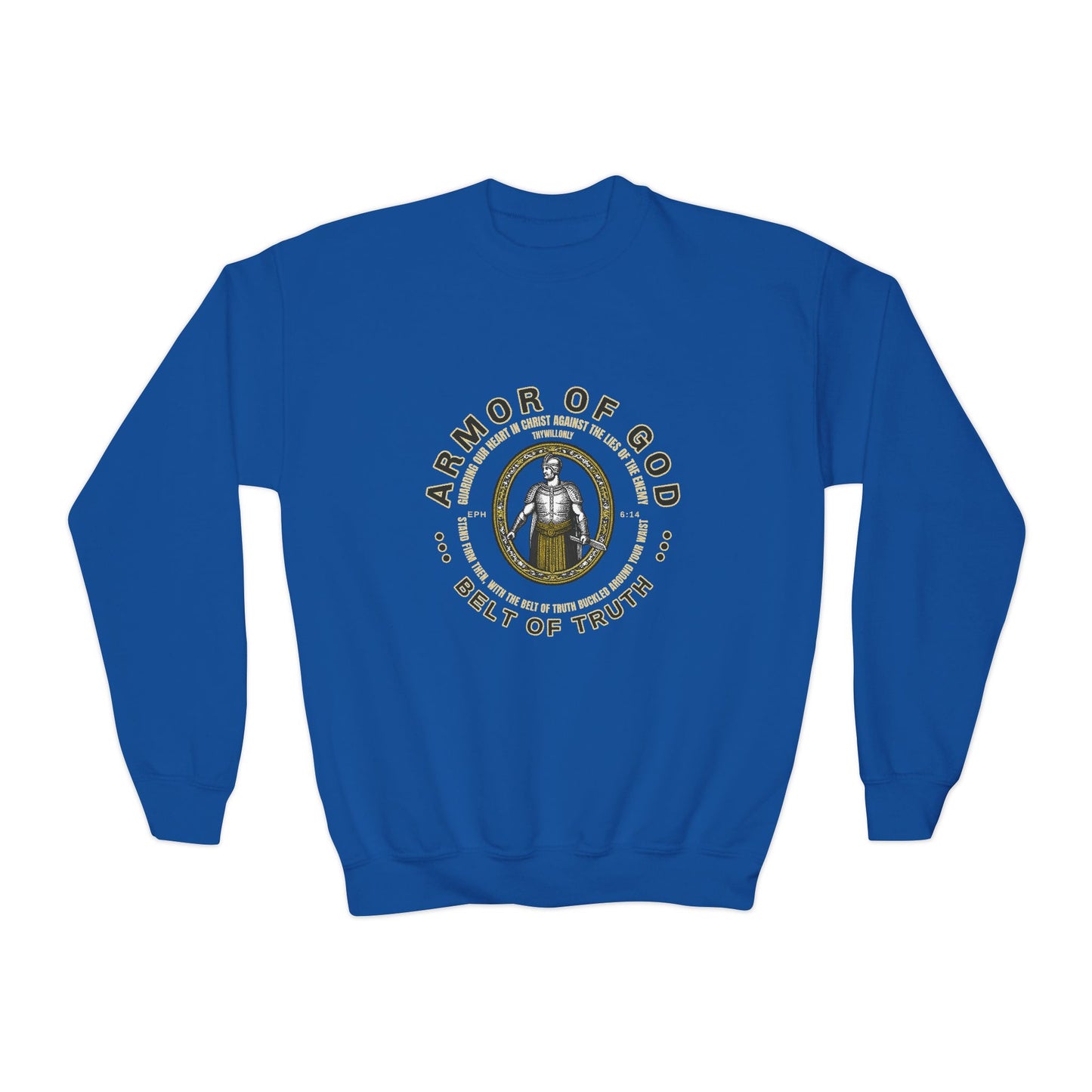 Ephesians 6:14 Youth Crewneck: Belt of Truth – Armor of God