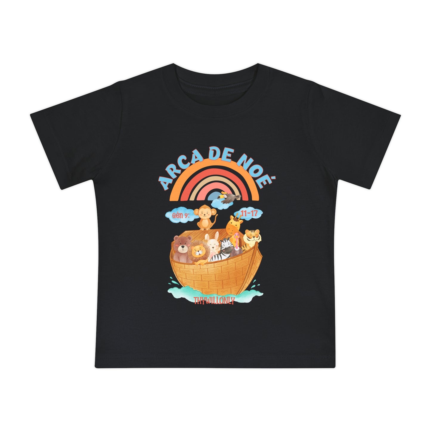 Gênesis 9:13 - Camiseta de Bebê Arca de Noé – A Aliança de Deus Lembrada
