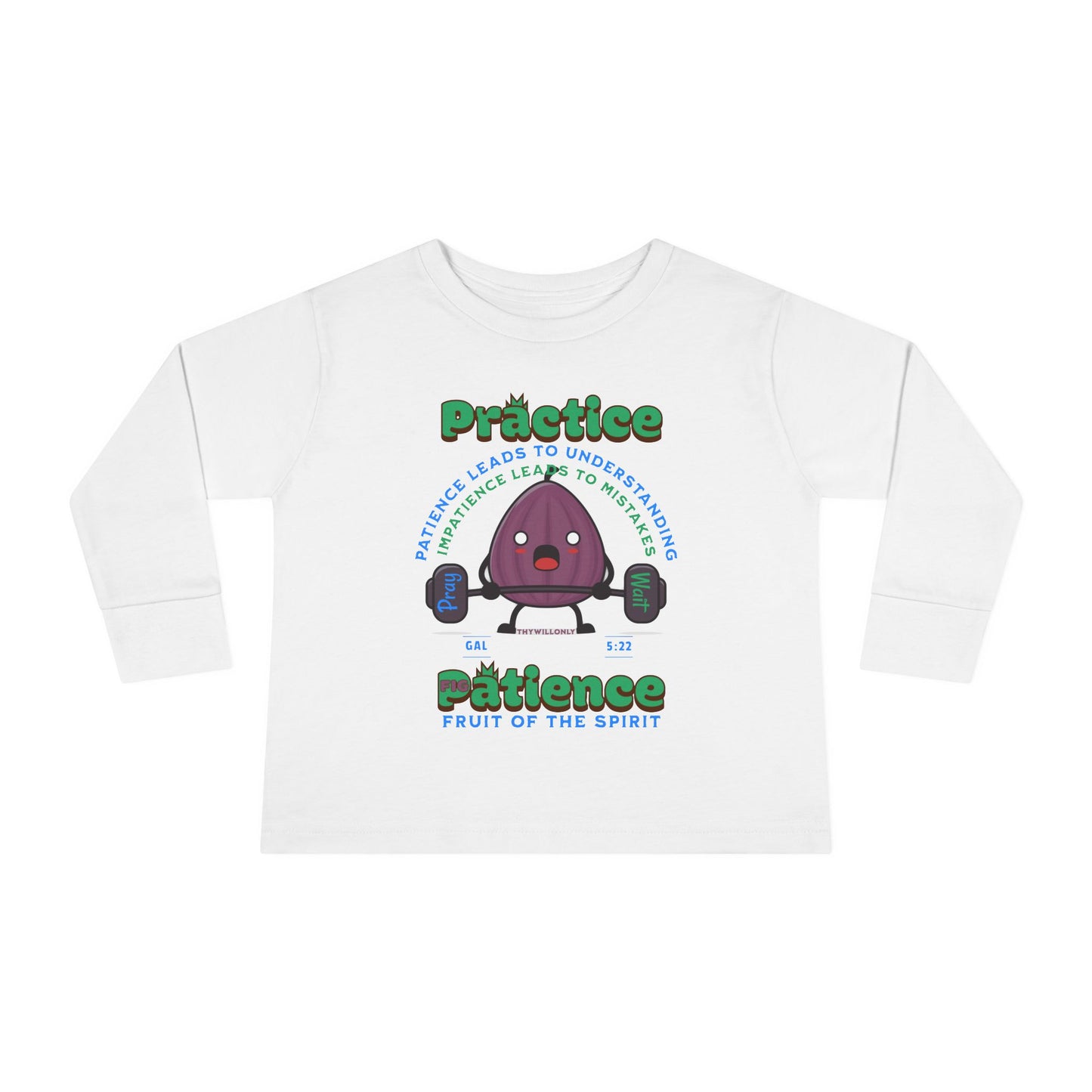 Galatians 5:22 Toddler LS Tee: Patience – Fruit of the Spirit