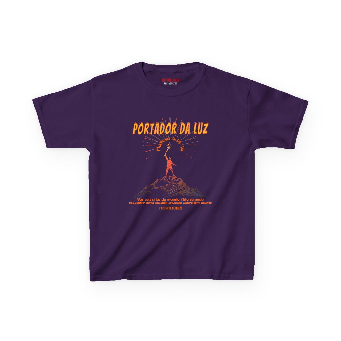 Mateus 5:14–16 Camiseta Infantil: Portador da Luz