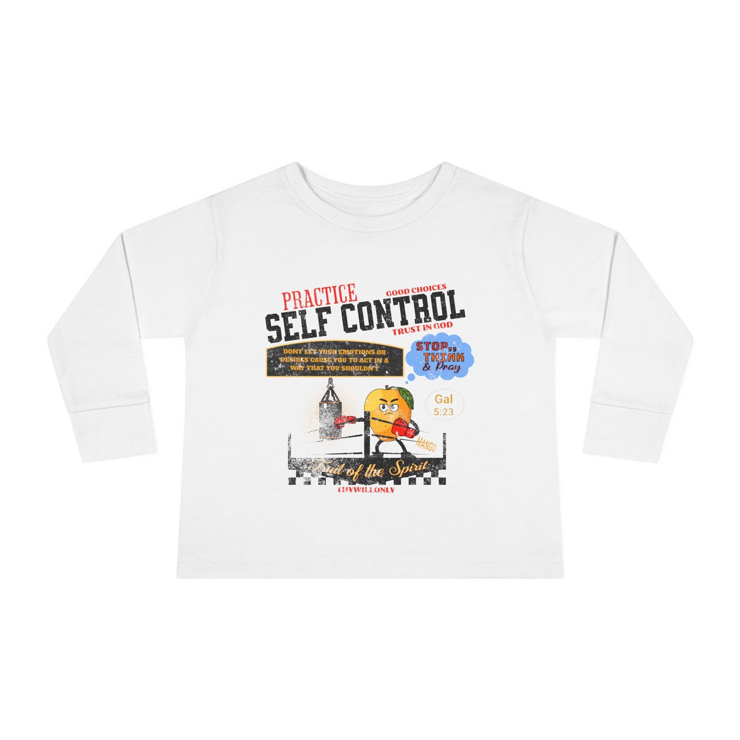 Galatians 5:23 Toddler LS Tee: Self-Control β Fruit of the Spirit
