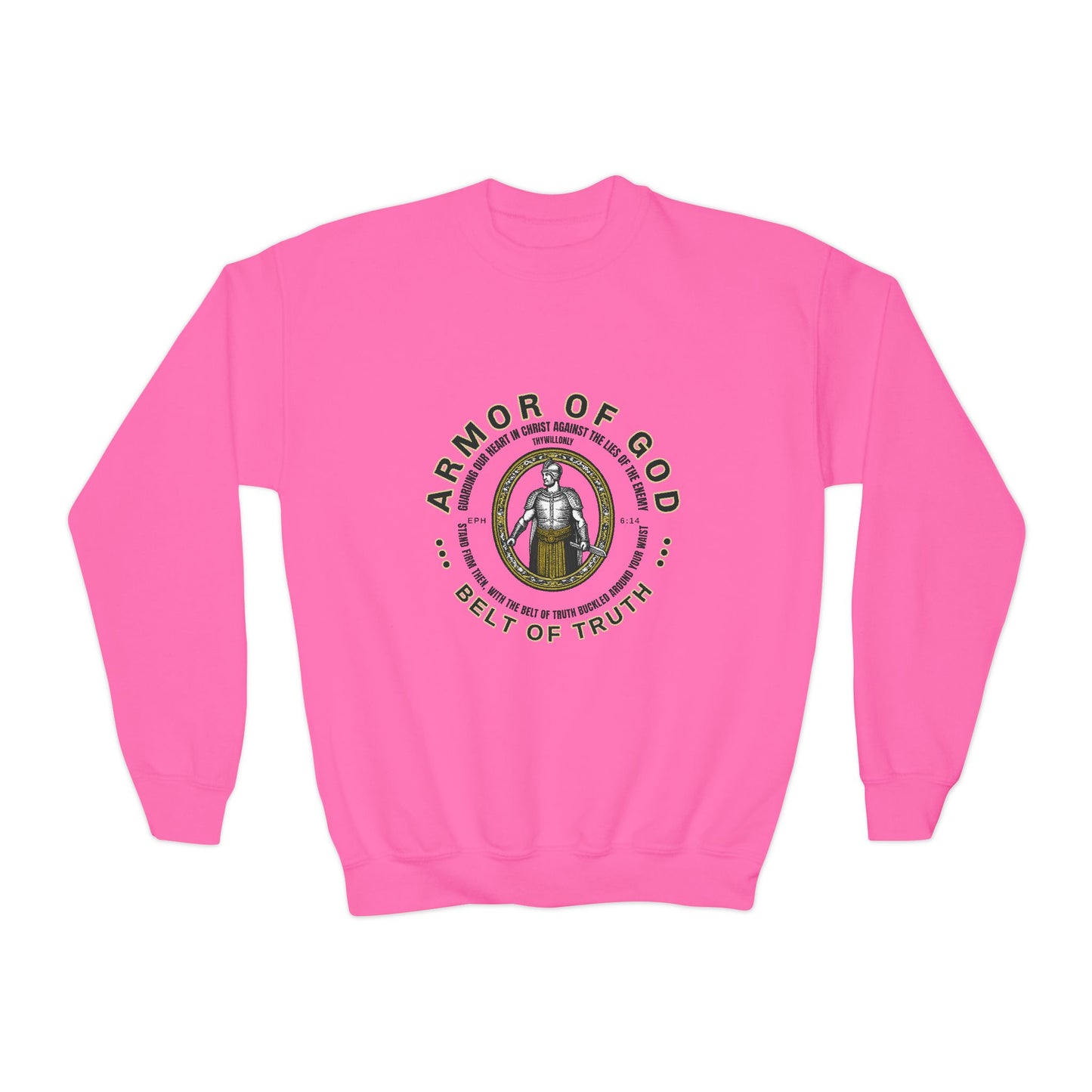 Ephesians 6:14 Youth Crewneck: Belt of Truth – Armor of God