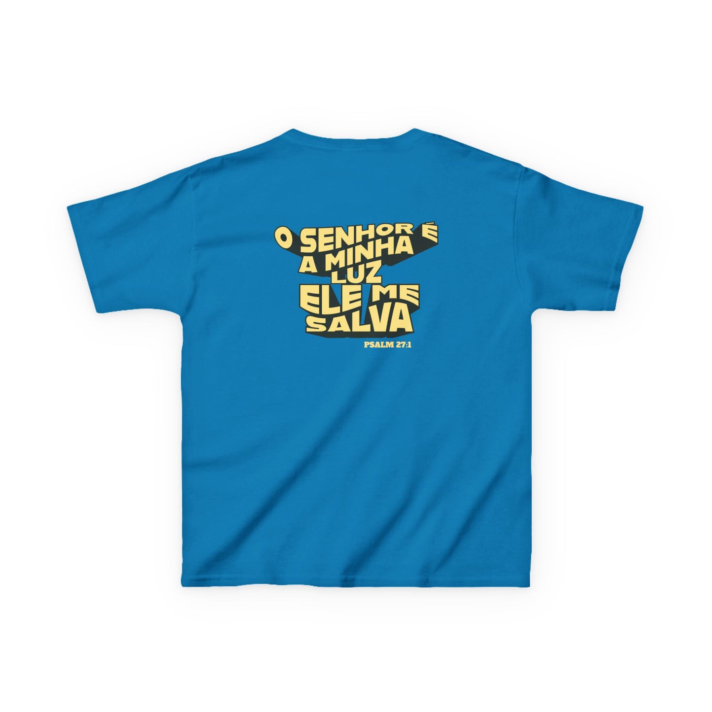Camiseta Infantil Salmo 27:1 – O Senhor é a Minha Luz