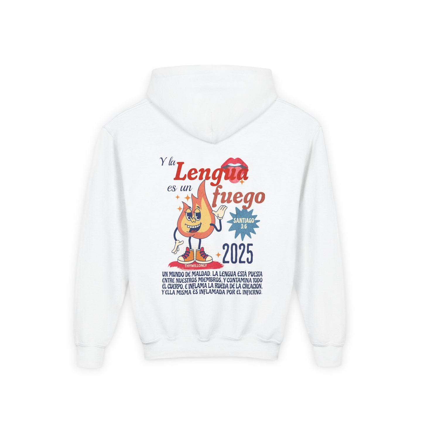 Santiago 3:6 - Sudadera Jovenes: La Lengua es un Fuego