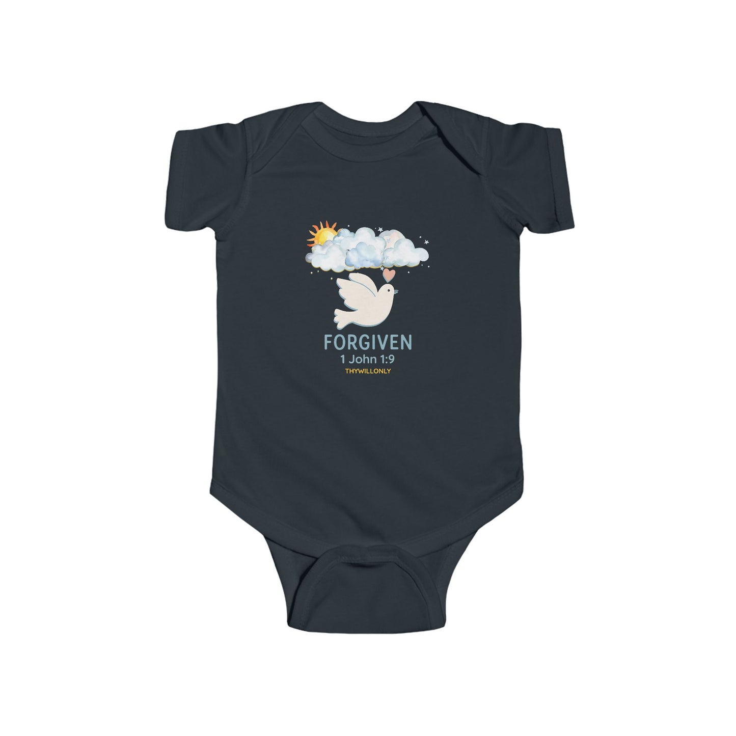 1 John 1:9 - Forgiven Baby Onesie