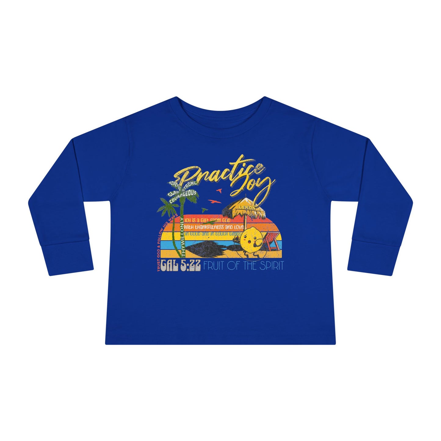 Galatians 5:22 Toddler LS Tee: Joy – Fruit of the Spirit