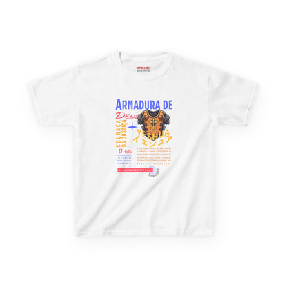 Camiseta Juvenil de Efésios 6:14: Couraça da Justiça – Armadura de Deus