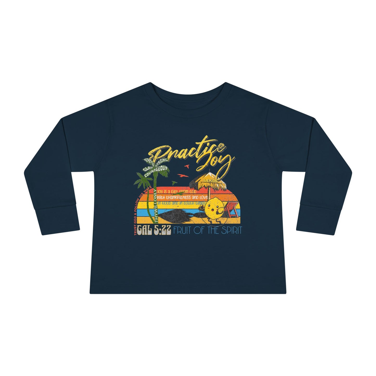 Galatians 5:22 Toddler LS Tee: Joy – Fruit of the Spirit