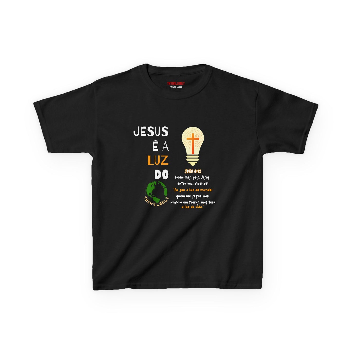 João 8:12 - Camiseta Jovenes: A Luz do Mundo