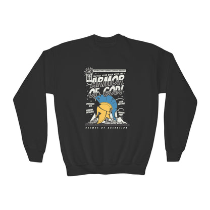 Ephesians 6:17 Youth Crewneck: Helmet of Salvation – Armor of God