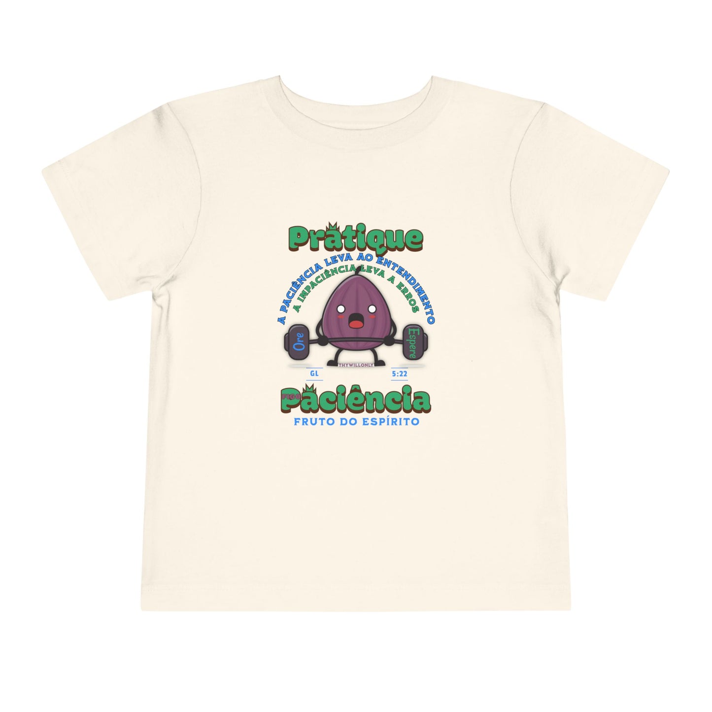 Camiseta Infantil Gálatas 5:22 – Paciência: Fruto do Espírito