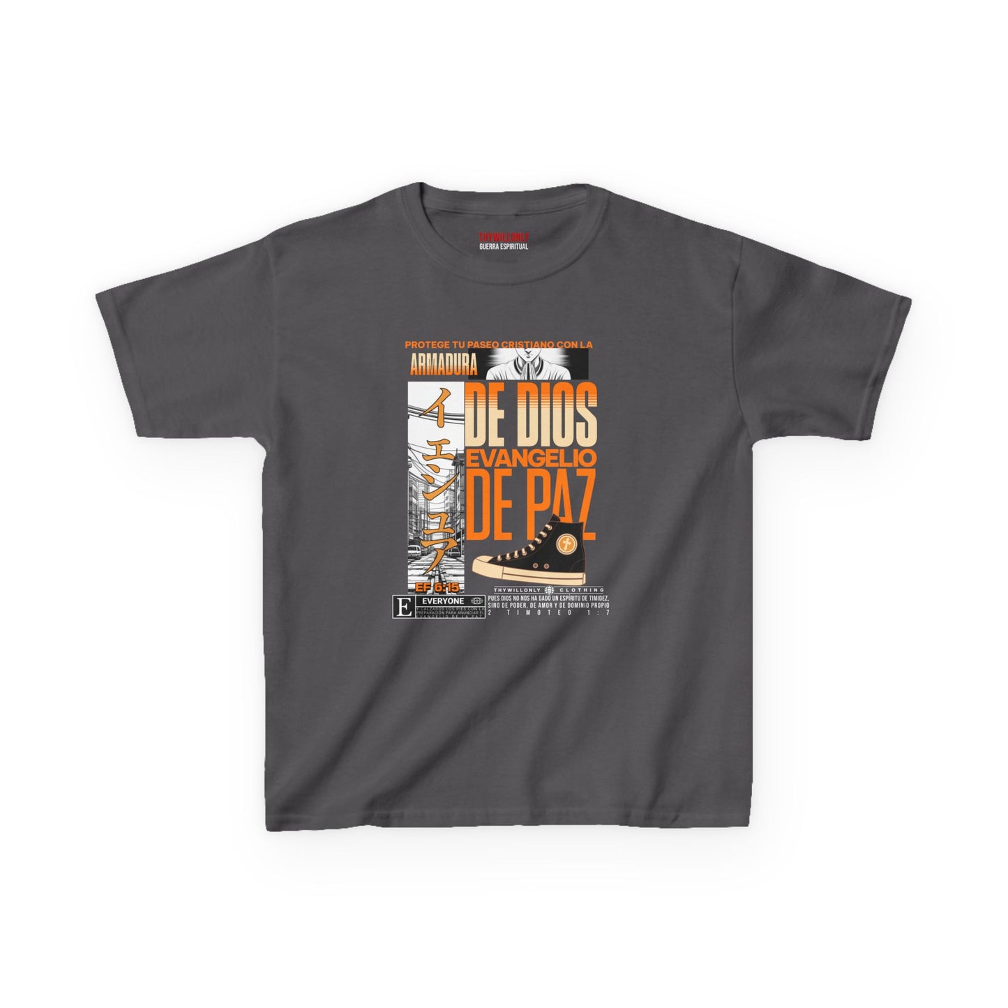 Efesios 6:15 - Camiseta Juvenil: Calzado del Evangelio de la Paz – Armadura de Dios