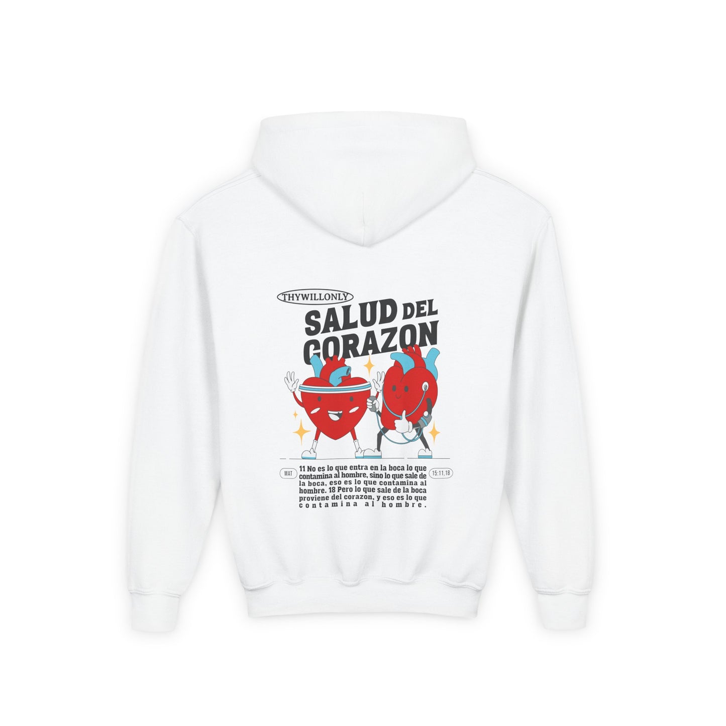 Mateo 15:11,18 - Sudadera para Niños: Las Palabras Reflejan el Corazón