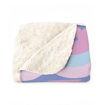 I Am a Gift from God" Sherpa Fleece Blanket - Pink, Purple & White