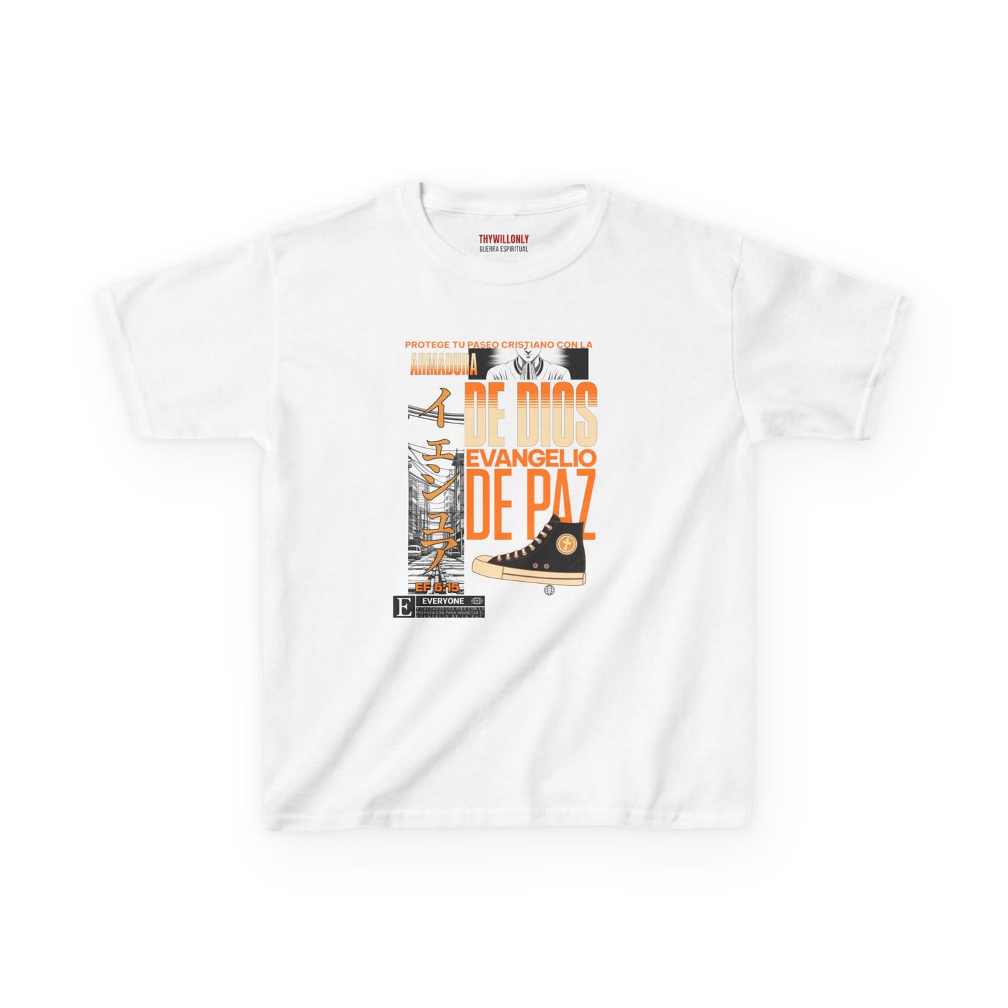 Efesios 6:15 - Camiseta Juvenil: Calzado del Evangelio de la Paz – Armadura de Dios