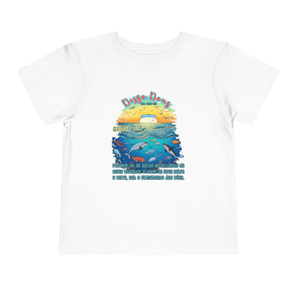 Camiseta Infantil – Dia 5 da Criação: Voar e Brincar na Água