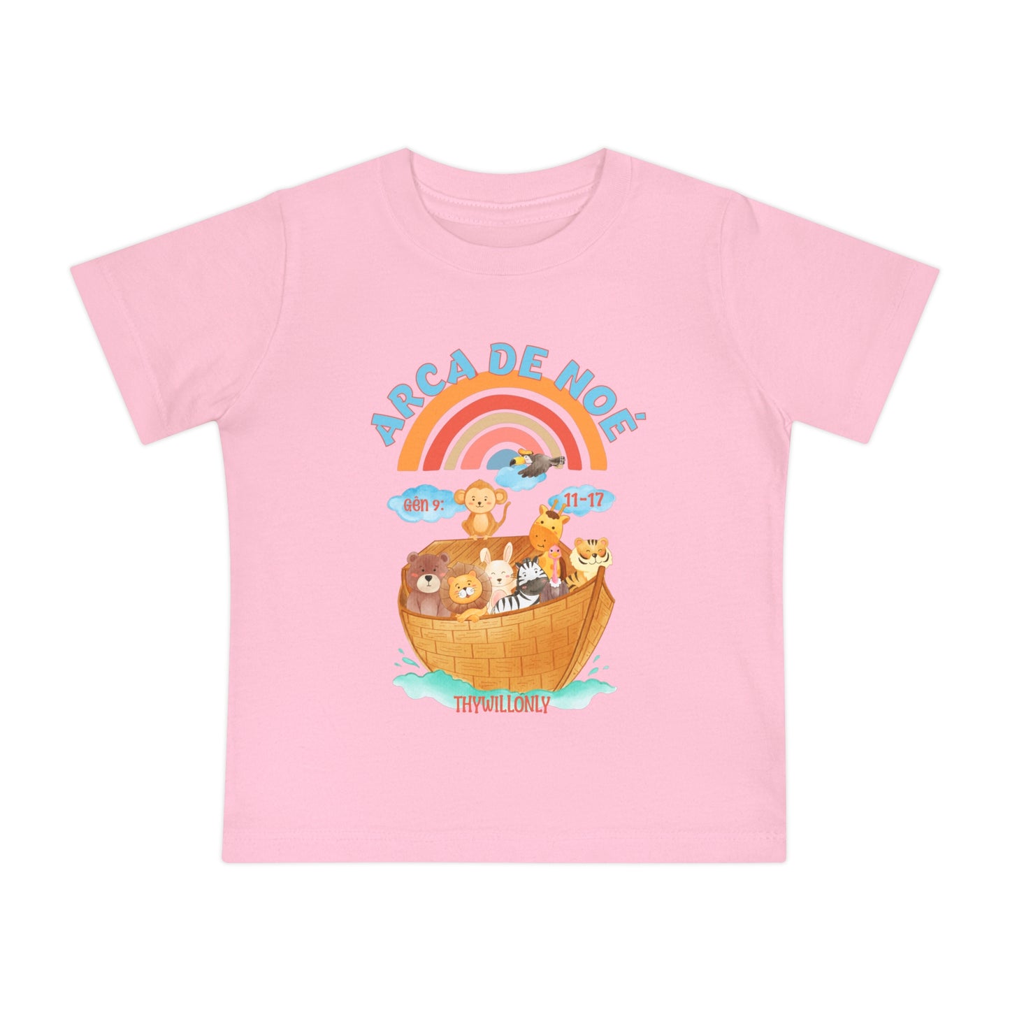 Gênesis 9:13 - Camiseta de Bebê Arca de Noé – A Aliança de Deus Lembrada