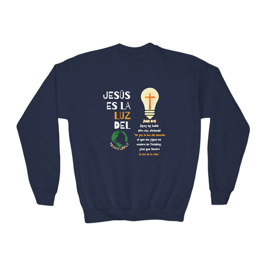Juan 8:12 Sudadera de Jovenes: La Luz del Mundo