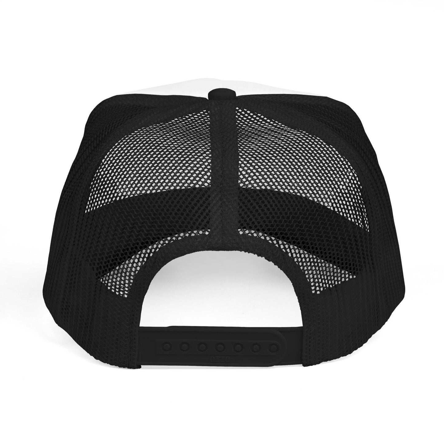 YHWH Foam Trucker Hat – Black Letter Edition