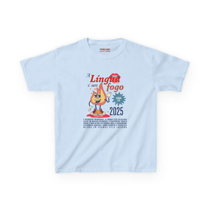 Camiseta Infantil – A Língua é um Fogo – Tiago 3:6