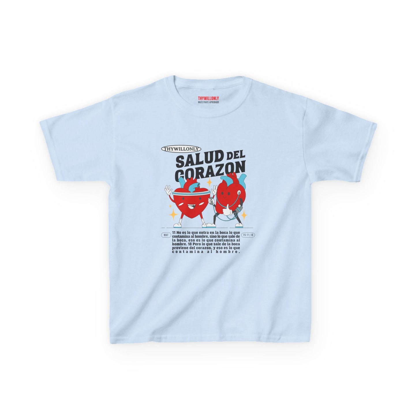 Mateo 15:11,18 Camiseta para Niños: Las Palabras Reflejan el Corazón