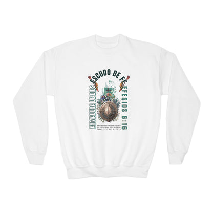 Efesios 6:16 - Sudadera Juvenil: Escudo de la Fe – Armadura de Dios