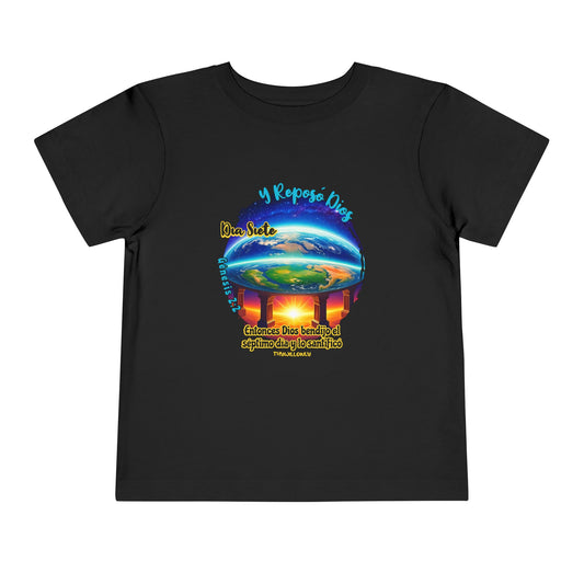 Día 7 de la Creación - Camiseta Infantil: Dios Descansó