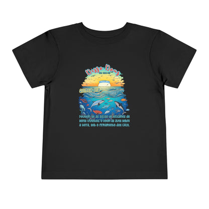 Camiseta Infantil – Dia 5 da Criação: Voar e Brincar na Água