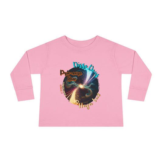 Camiseta Infantil de Manga Longa – Dia 1 da Criação: Haja Luz