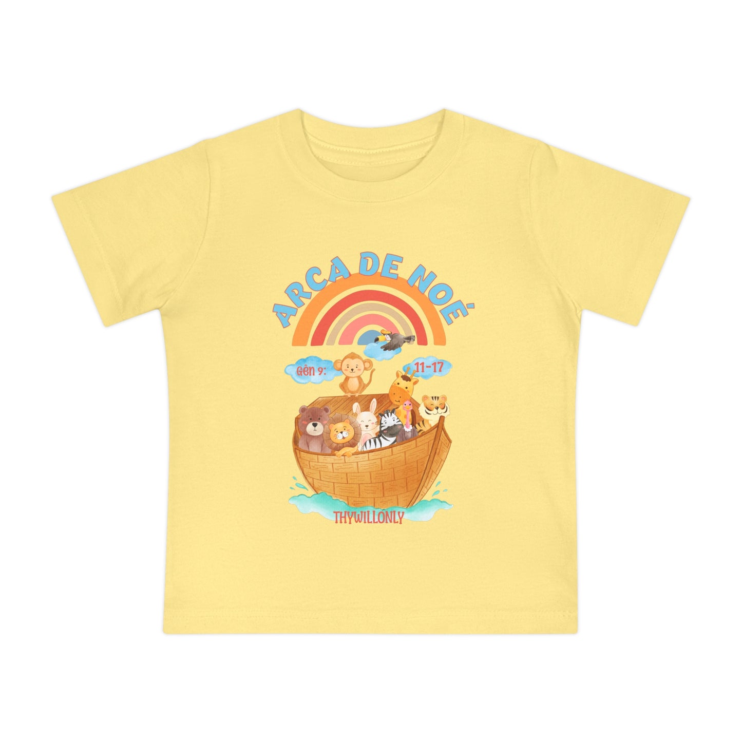 Gênesis 9:13 - Camiseta de Bebê Arca de Noé – A Aliança de Deus Lembrada
