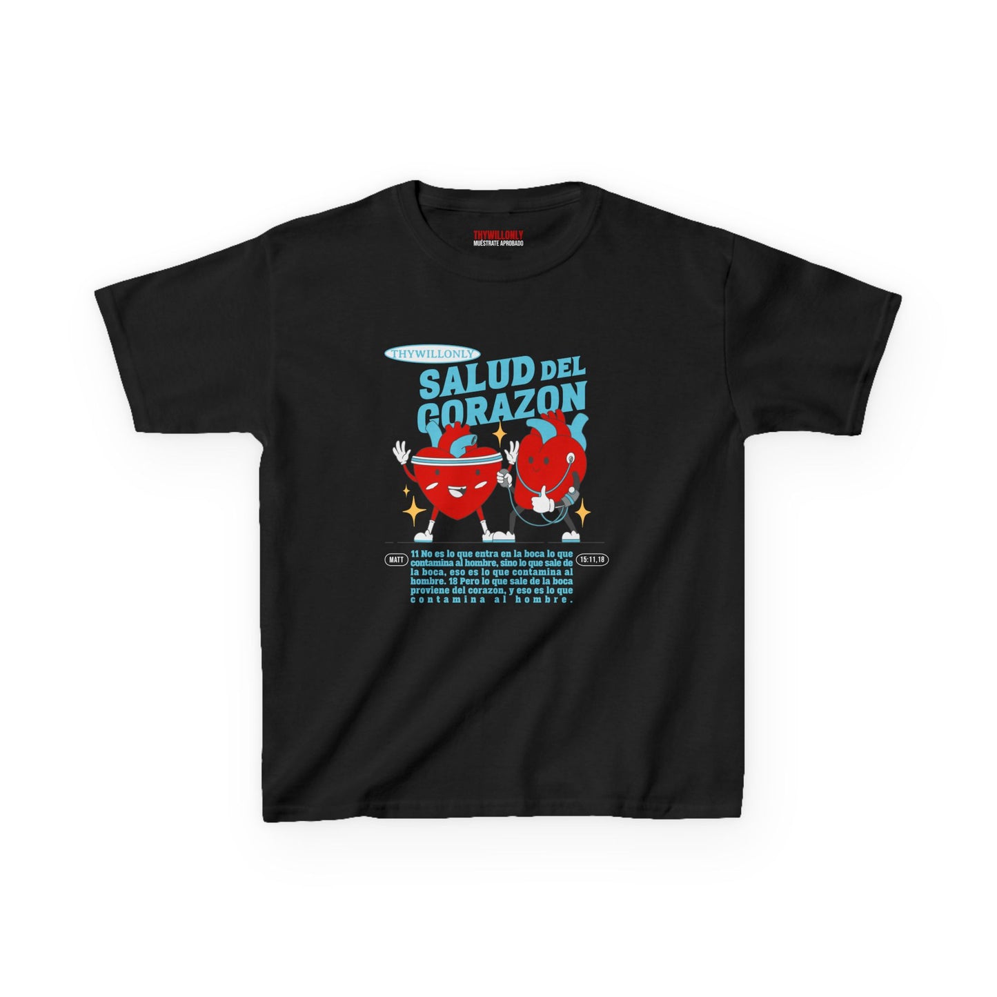 Mateo 15:11,18 Camiseta para Niños: Las Palabras Reflejan el Corazón