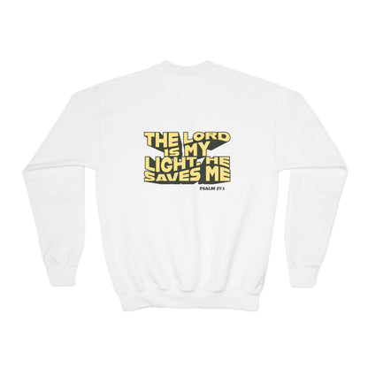 Psalm 27:1 Kids Crewneck – The Lord Is My Light