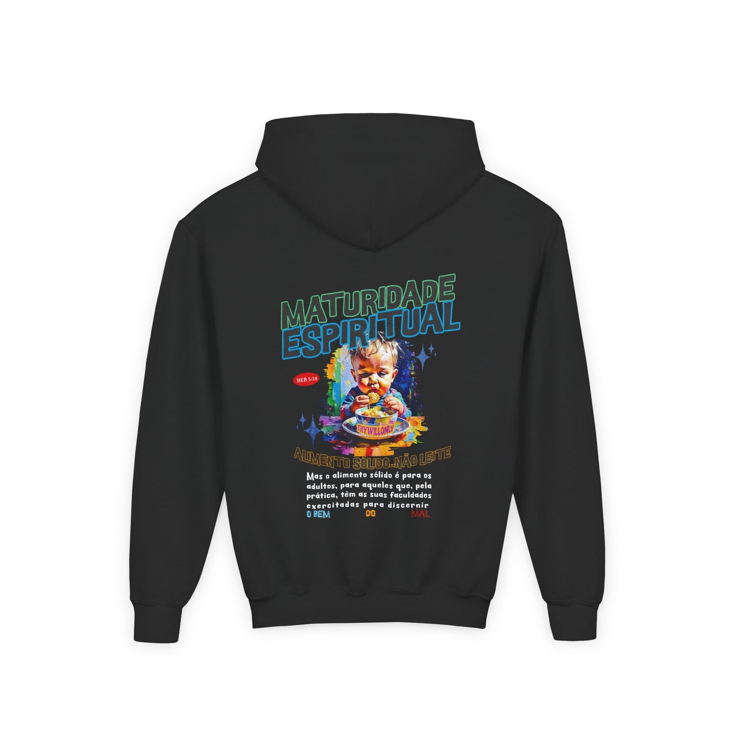 Camiseta Infantil Hebreus 5:14 – Maturidade Espiritual