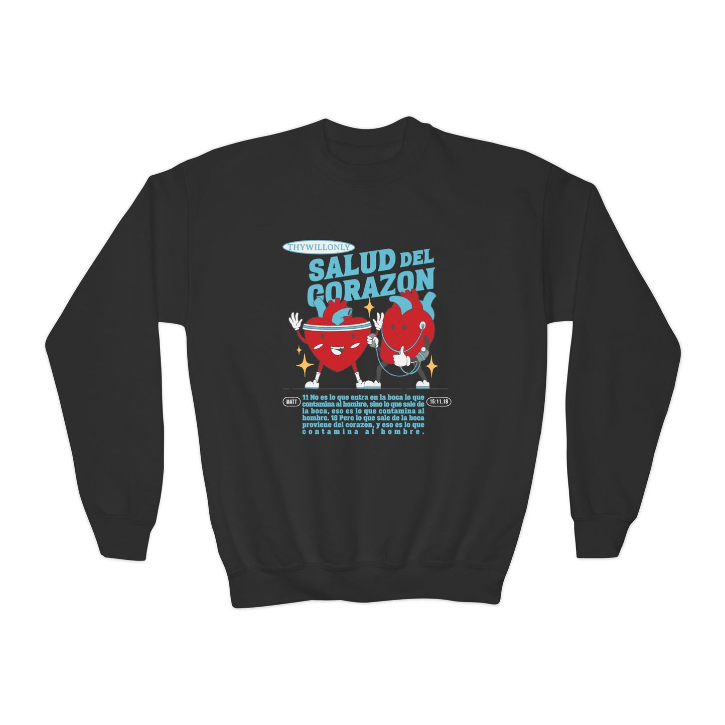 Mateo 15:11,18 - Sudadera para Niños: Las Palabras Reflejan el Corazón