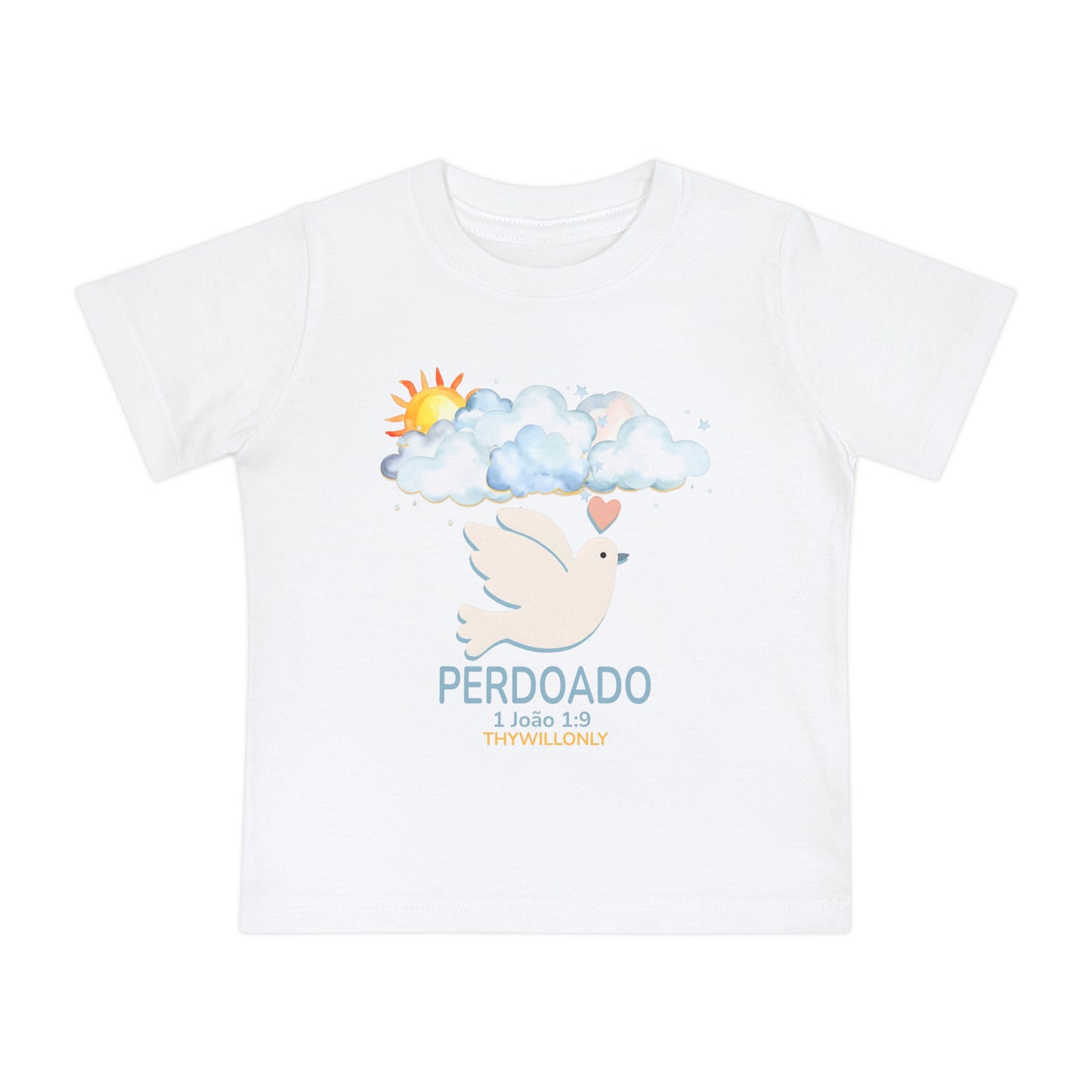 1 João 1:9 - Camiseta de Bebê Perdoado