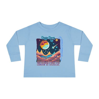 Camiseta Infantil de Manga Longa – Dia 4 da Criação: Luzes nos Céus